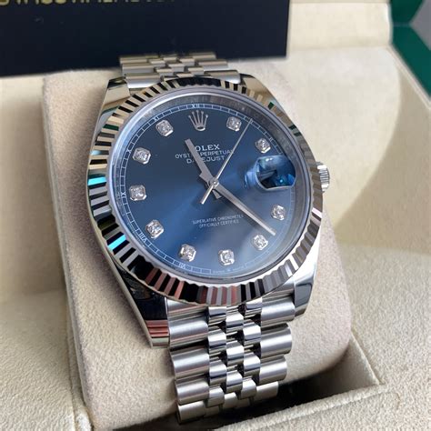 rolex diamond blue